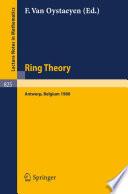 Ring Theory, Antwerp 1980