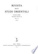 Rivista degli studi orientali