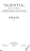 Rivista di scienza, Scientia