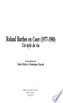 Roland Barthes en Cours, 1977-1980