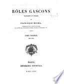 Rôles gascons, transcrits et publiés par Francisque-Michel: Suppl. 1254-1255