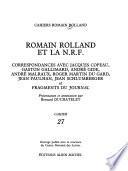Romain Rolland et la N.R.F.