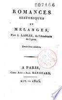 Romances historiques et mélanges