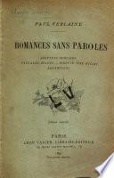 Romances sans paroles ...