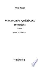Romanciers québécois