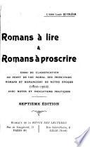 Romans à lire et romans à proscrire