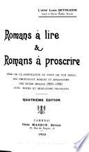 Romans, à lire & romans à proscrire