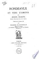 Rondeaulx et vers d'amour