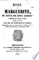 Rose et Marguerite, ou Faut-il des époux assortis?