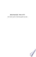 Roumanie 1944-1975