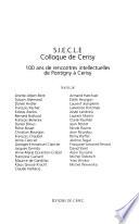 S.I.E.C.L.E, colloque de Cerisy
