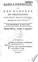 Sabrina d'Herfeld ou les dangers de l'imagination