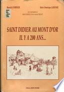 Saint-Didier-au-Mont-d'Or il y 200 ans...