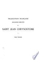 Saint Jean Chrysostome oeuvres complètes