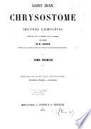 Saint Jean Chrysostome Oeuvres complètes