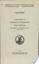 Sainte-beuve Ancienne Litterature