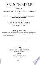 Sainte Bible contenant l'Ancien et le Nouveau Testament