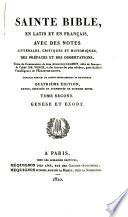 Sainte Bible en latin et en français