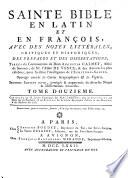 Sainte bible en latin et en françois