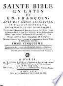 Sainte bible en latin et en françois