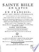 Sainte bible en latin et en françois