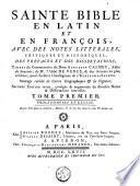 Sainte bible en latin et en françois