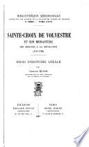 Sainte-Croix de Volvestre et son monastère des origines à la révolution (1117-1789)