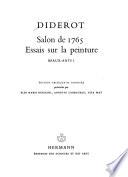 Salon de 1765, essais sur la peinture: beaux-arts I