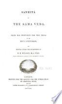 Sanhitá of the Sáma Veda