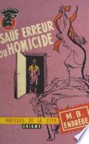 Sauf erreur ou homicide