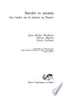 Savoirs et savants