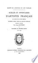 Scellés et inventaires d'artistes: ptie., 1771-1790
