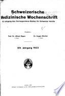 Schweizerische medizinische Wochenschrift