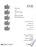Science and Technology for Sustainable Development, 5NR Biennial Report for ...