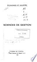 Sciences de gestion