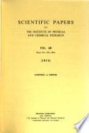 Scientific Papers of the Institute of Physical and Chemical Research