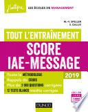 Score IAE-Message - Tout l'entraînement - 2019