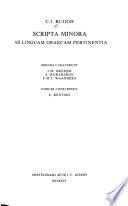 Scripta Minora, a Festschrift for C.J. Ruijgh