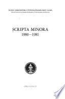 Scripta Minora Regiae Societatis Humaniorum Litterarum Lundensis