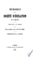 Séance publique [afterw.] Mémoires