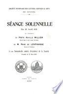 Séance solennelle du 28 avril 1921 en l'honneur du poète Achille Millien