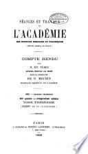 Séances et travaux de l'Académie des sciences morales et politiques, compte rendu