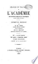Séances et travaux de l'Académie des sciences morales et politiques, compte rendu