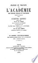 Séances et travaux de l'Académie des sciences morales et politiques, compte rendu