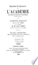 Séances et travaux de l'Académie des sciences morales et politiques, compte rendu