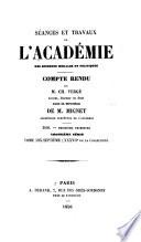 Séances et travaux de l'Académie des sciences morales et politiques, compte rendu