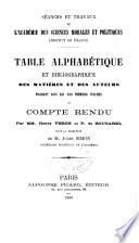 Séances et travaux de l'Académie des sciences morales et politiques, compte rendu