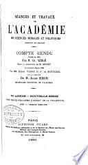 Séances et travaux de l'Académie des sciences morales et politiques, compte rendu
