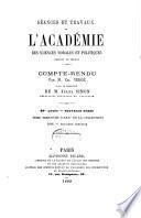Séances et travaux de l'Académie des sciences morales et politiques, compte rendu