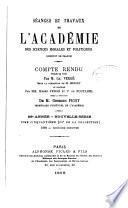 Séances et travaux de l'Académie des sciences morales et politiques, compte rendu